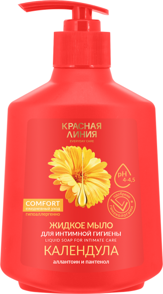 Красная Линия Жидкое мыло для интимной гигиены Календула, 250 г