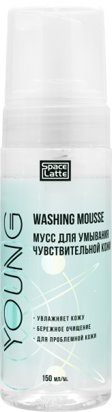 Фото Space.latte YOUNG Мусс для умывания чувствительной кожи, 150 мл в интернет-магазине «Русская Косметика».