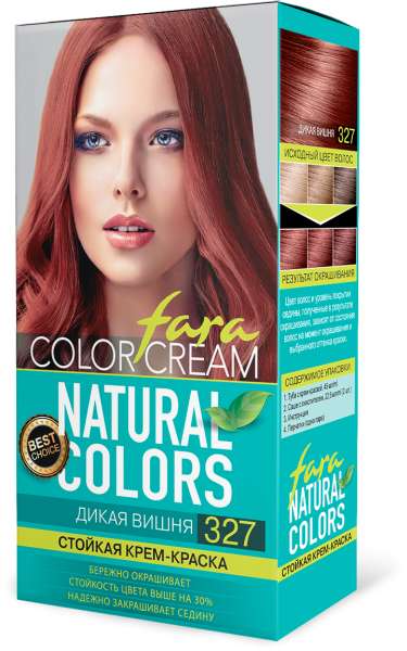 Fara Стойкая крем-краска для волос Natural Colors 327 - Дикая вишня Fara Стойкая крем-краска для волос Natural Colors 327 - Дикая вишня