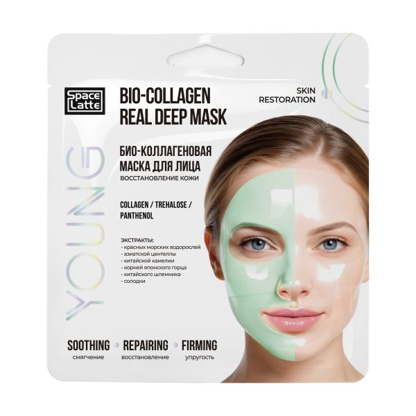 Space.latte YOUNG Био-коллагеновая маска д/лица восстановление кожи SKIN RESTORATION