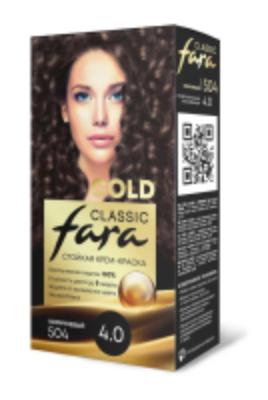 Fara Classic Gold Стойкая крем-краска для волос 504 Коричневый - 4.0 Fara Classic Gold Стойкая крем-краска для волос 504 Коричневый - 4.0