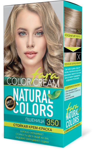 Fara Стойкая крем-краска для волос Natural Colors 350 - Пшеница Fara Стойкая крем-краска для волос Natural Colors 350 - Пшеница