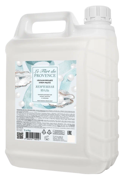 Le Flirt Du Provence Увлажняющее крем-мыло "Жемчужная вуаль", 5 л.   