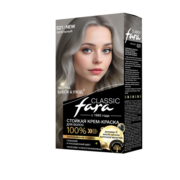 Fara Стойкая крем-краска для волос Classic 521 - Пепельный в интернет ...