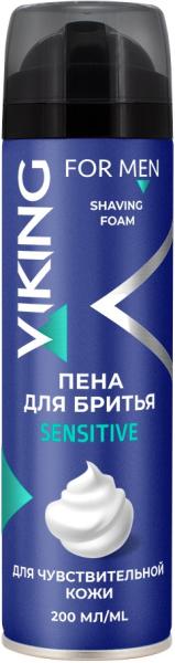 Viking Пена для бритья "SENSITIVE" для чувствительной кожи, 200 мл  Viking Пена для бритья "SENSITIVE" для чувствительной кожи, 200 мл