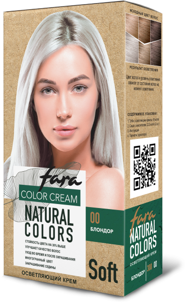 Fara Стойкая крем-краска для волос Natural Colors Soft 300 - Блондор 00 Fara Стойкая крем-краска для волос Natural Colors Soft 300 - Блондор 00