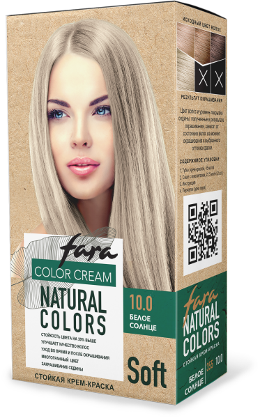 Fara Стойкая крем-краска для волос Natural Colors Soft 355 - Белое солнце Fara Стойкая крем-краска для волос Natural Colors Soft 355 - Белое солнце