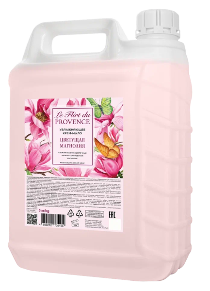 Le Flirt Du Provence Увлажняющее крем-мыло "Цветущая магнолия", 5 л.   