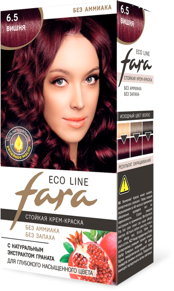 Fara Стойкая крем-краска для волос Eco Line 6.5 - Вишня Fara Стойкая крем-краска для волос Eco Line 6.5 - Вишня