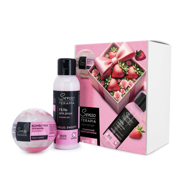 Senso Terapia Подарочный набор для ванны STRAWBERRY FUN/Клубничное веселье