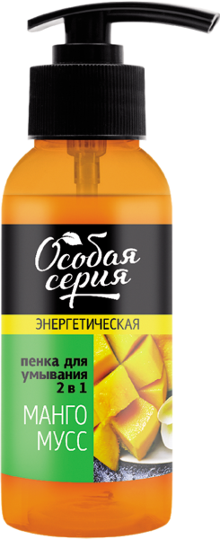 Особая серия Энергетическая пенка для умывания 2 в 1 «Манго Мусс», 150 мл