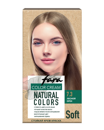 Купить Fara Стойкая крем-краска для волос Natural Colors Soft 307 - Лесной орех 7.3 в интернет-магазине производителя краски для волос «Русская Косметика».
