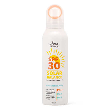 Senso Terapia СОЛНЦЕЗАЩИТНЫЙ СПРЕЙ «SOLAR BALANCE» SPF30 PA+++, 180 мл в интернет-магазине российского производителя «Русская Косметика».