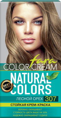 Купить Fara Стойкая крем-краска для волос Natural Colors 307 - Лесной орех в интернет-магазине производителя краски для волос «Русская Косметика».