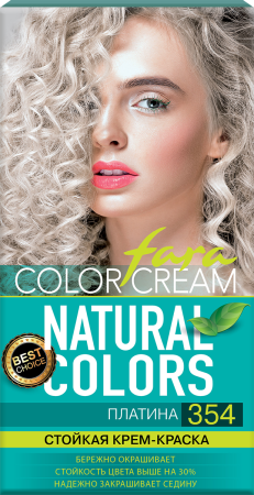 Купить Fara Стойкая крем-краска для волос Natural Colors 354 - Платина в интернет-магазине производителя краски для волос «Русская Косметика».