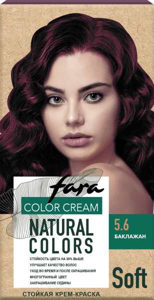 Fara Стойкая крем-краска для волос Natural Colors Soft 322 - Баклажан 5.6 Фото Fara Стойкая крем-краска для волос Natural Colors Soft 322 - Баклажан 5.6 в интернет-магазине производителя краски для волос «Русская Косметика».
