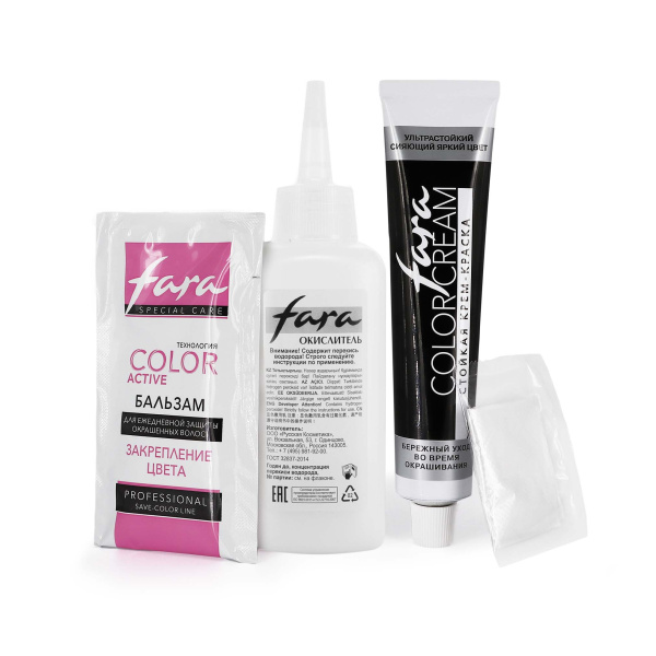 Фото Fara Стойкая крем-краска для волос Classic 516 - Серебристо-русый в интернет-магазине производителя краски для волос «Русская Косметика».