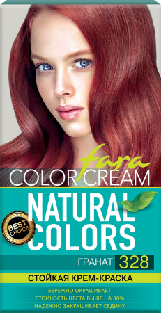 Купить Fara Стойкая крем-краска для волос Natural Colors 328 - Гранат в интернет-магазине производителя краски для волос «Русская Косметика».