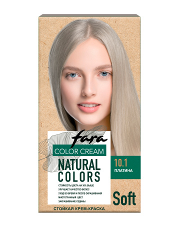 Купить Fara Стойкая крем-краска для волос Natural Colors Soft 354 - Платина 10.1 в интернет-магазине производителя краски для волос «Русская Косметика».