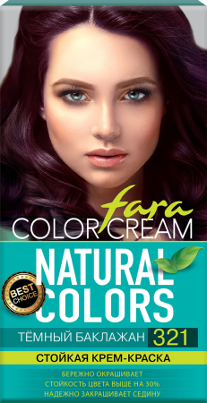 Купить Fara Стойкая крем-краска для волос Natural Colors 321 - Темный баклажан в интернет-магазине производителя краски для волос «Русская Косметика».