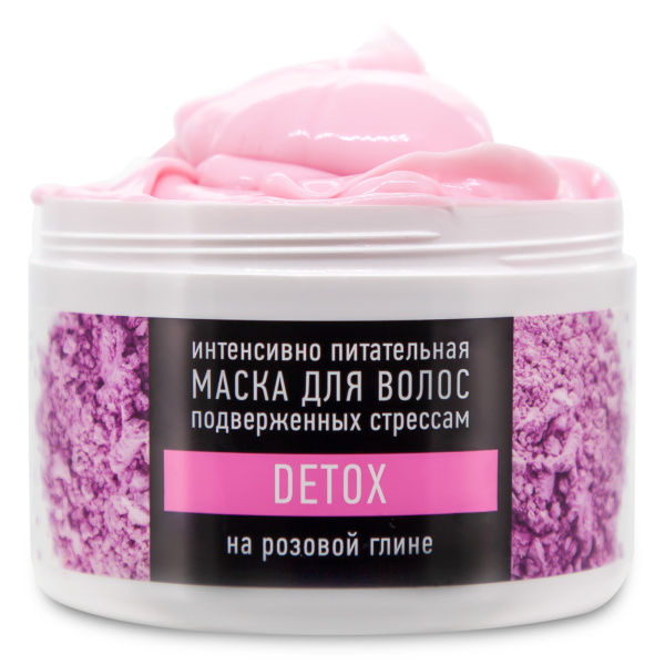 Особая серия Интенсивно питательная маска для волос подверженных стрессам на розовой глине, 500 мл «DETOX» Особая серия Интенсивно питательная маска для волос подверженных стрессам на розовой глине, 500 мл «DETOX» на сайте российского производителя косметики.