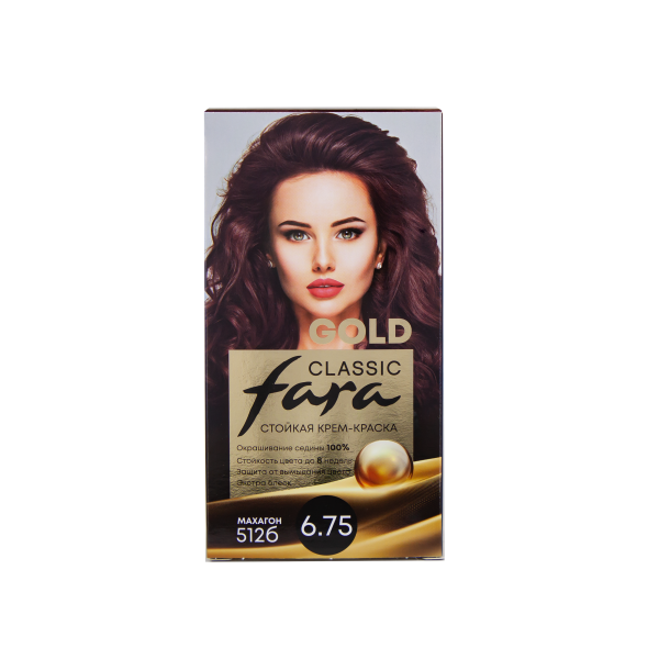 Fara Classic Gold Стойкая крем-краска для волос 512Б Махагон - 6.75 Фото Fara Classic Gold Стойкая крем-краска для волос 512Б Махагон - 6.75 в интернет-магазине производителя краски для волос «Русская Косметика».