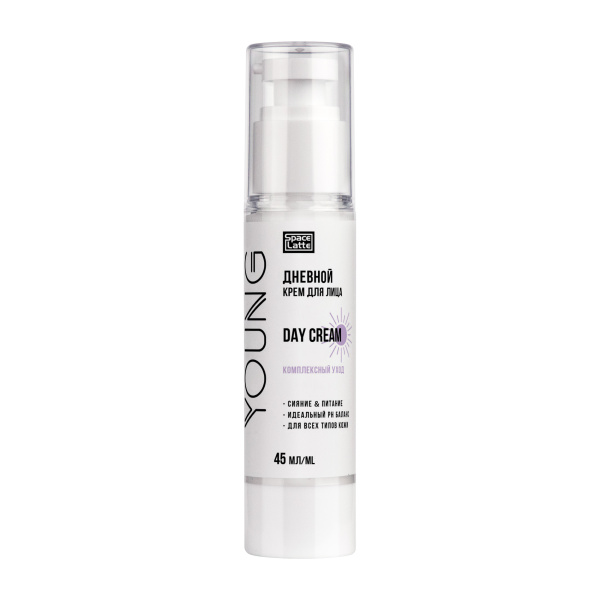 Фото Space.latte YOUNG Дневной крем для лица, 45 мл в интернет-магазине «Русская Косметика».