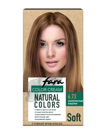 Купить Fara Стойкая крем-краска для волос Natural Colors Soft 306 - Золотистый каштан 6.73 в интернет-магазине производителя краски для волос «Русская Косметика».
