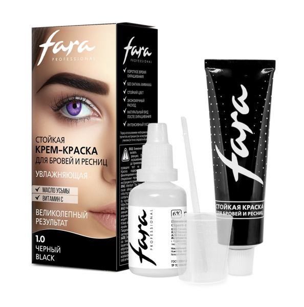Fara Стойкая крем-краска для бровей и ресниц 1.0 BLACK Fara Стойкая крем-краска для бровей и ресниц 1.0 BLACK на официальном сайте российского производителя косметики.