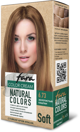 Купить Fara Стойкая крем-краска для волос Natural Colors Soft 306 - Золотистый каштан 6.73 в интернет-магазине производителя краски для волос «Русская Косметика».