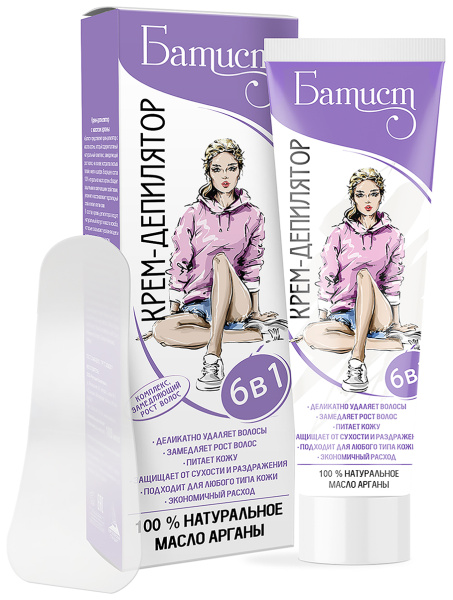 Батист Крем-депилятор с маслом арганы, 100 мл