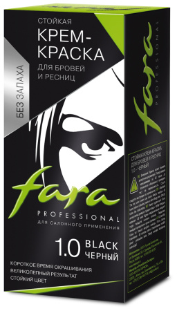 Fara Стойкая крем-краска для бровей и ресниц 1.0 BLACK на официальном сайте российского производителя косметики.