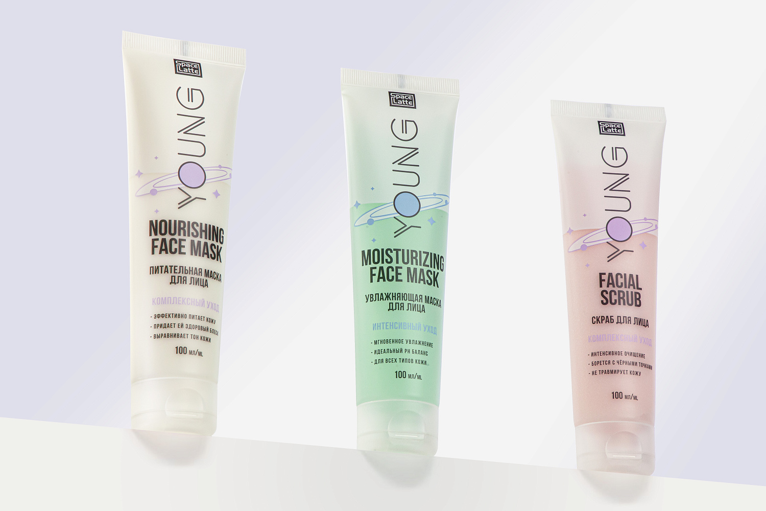 Space.latte YOUNG Скраб для лица, 100 мл