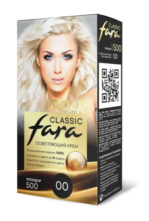 Купить Fara Classic Gold Осветляющий крем 500 Блондор - 00 в интернет-магазине производителя краски для волос «Русская Косметика».