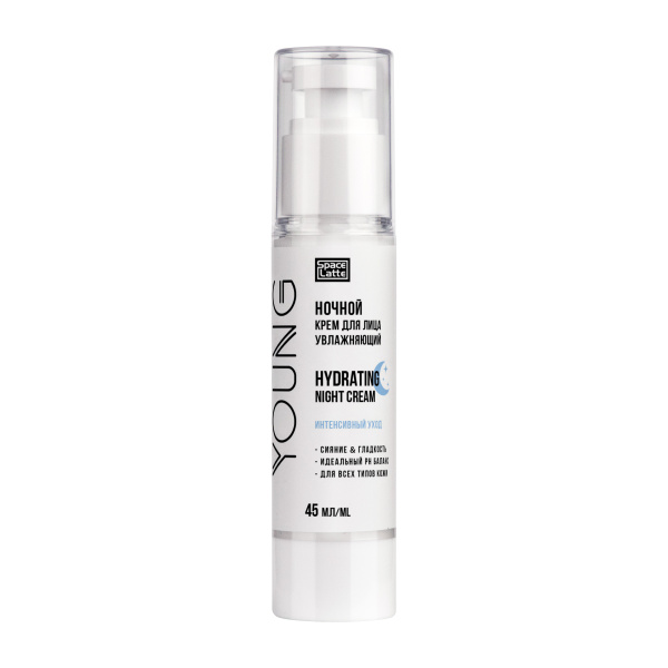 Фото Space.latte YOUNG Увлажняющий ночной крем для лица, 45 мл в интернет-магазине «Русская Косметика».
