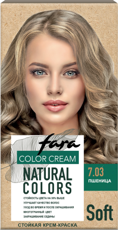 Купить Fara Стойкая крем-краска для волос Natural Colors Soft 350 - Пшеница 7.03 в интернет-магазине производителя краски для волос «Русская Косметика».