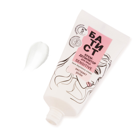 Батист Крем-депилятор для лица SENSITIVE с экстрактом розы, 50 мл в интернет-магазине российского производителя «Русская Косметика».