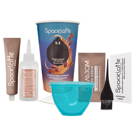 Купить Space Latte Galaxy Стойкая крем-краска для волос Коричневый холодный - 5.2 в интернет-магазине производителя краски для волос «Русская Косметика».