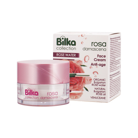 Купить Bilka Крем для лица Anti-Age омолаживающий Rosa Damascena, 40 мл в интернет-магазине «Русская Косметика».