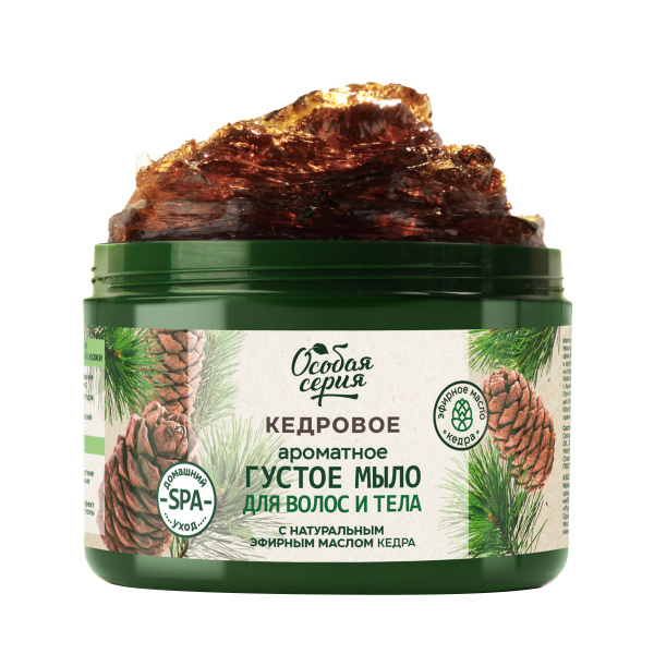 Особая серия Густое мыло для волос и тела «Кедровое», 500 мл в интернет-магазине «Русская Косметика».