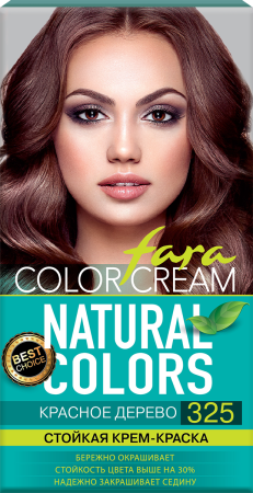 Купить Fara Стойкая крем-краска для волос Natural Colors 325 - Красное дерево в интернет-магазине производителя краски для волос «Русская Косметика».