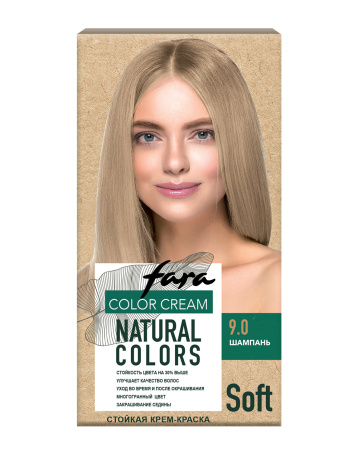 Купить Fara Стойкая крем-краска для волос Natural Colors Soft 352 - Шампань 9.0 в интернет-магазине производителя краски для волос «Русская Косметика».