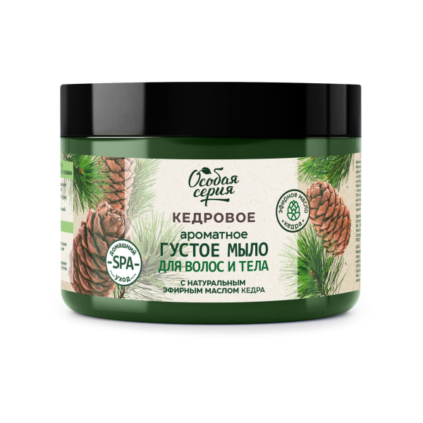 Особая серия Густое мыло для волос и тела «Кедровое», 500 мл в интернет-магазине «Русская Косметика».