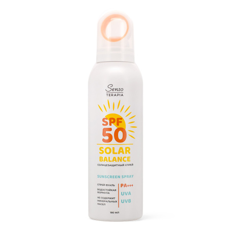 Senso Terapia СОЛНЦЕЗАЩИТНЫЙ СПРЕЙ «SOLAR BALANCE» SPF50 PA+++, 180 мл в интернет-магазине российского производителя «Русская Косметика».