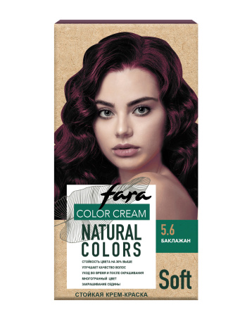Купить Fara Стойкая крем-краска для волос Natural Colors Soft 322 - Баклажан 5.6 в интернет-магазине производителя краски для волос «Русская Косметика».