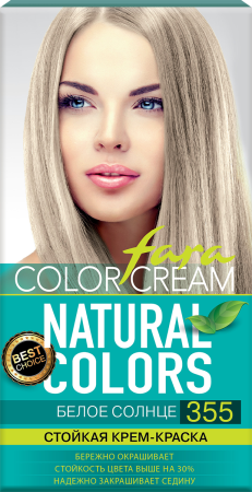 Купить Fara Стойкая крем-краска для волос Natural Colors 355 - Белое солнце в интернет-магазине производителя краски для волос «Русская Косметика».