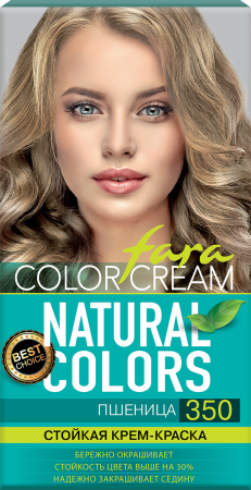 Купить Fara Стойкая крем-краска для волос Natural Colors 350 - Пшеница в интернет-магазине производителя краски для волос «Русская Косметика».