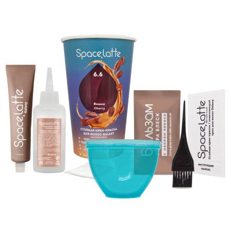 Купить Space Latte Galaxy Стойкая крем-краска для волос Вишня - 6.6 в интернет-магазине производителя краски для волос «Русская Косметика».