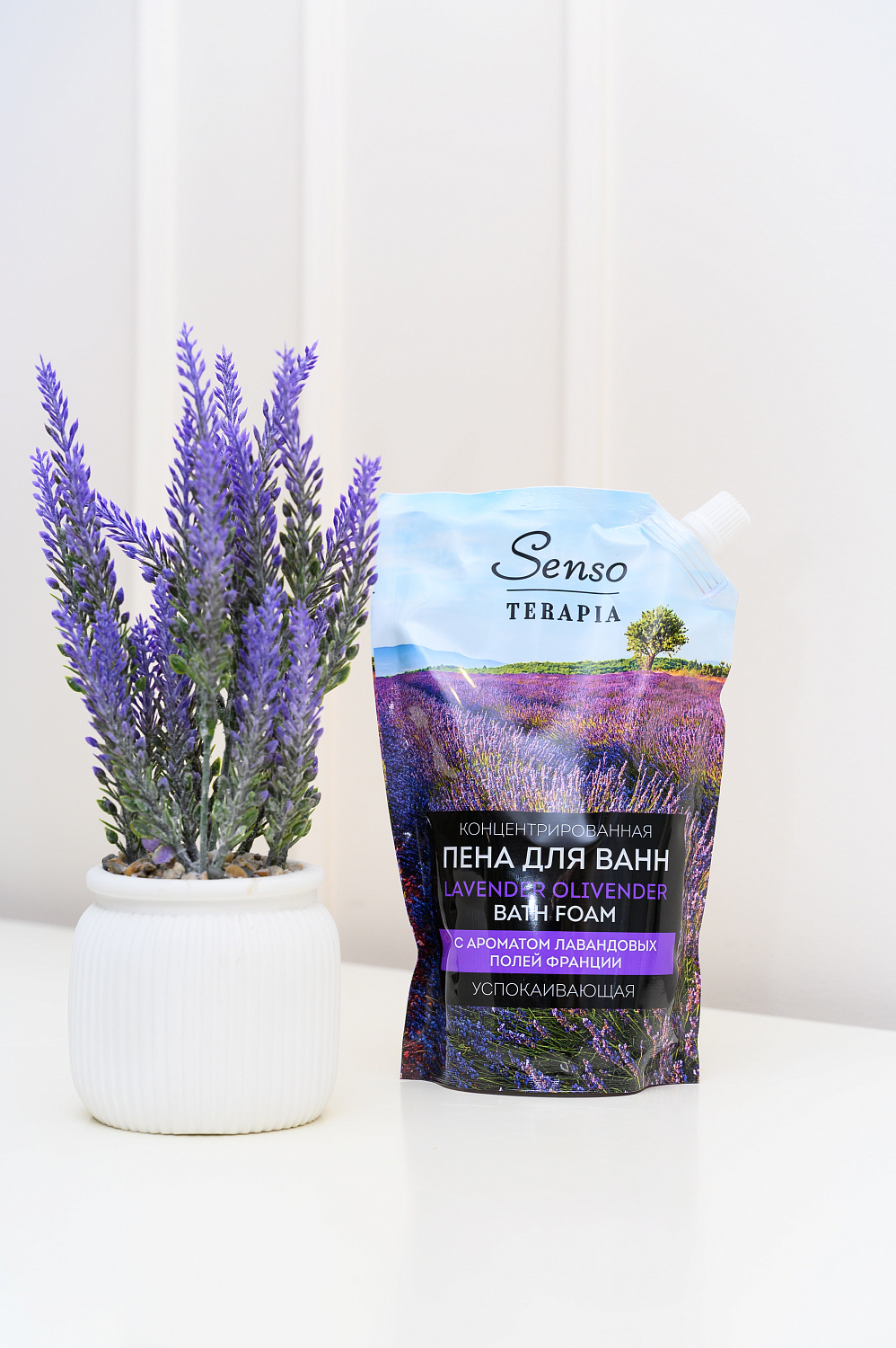 Senso Terapia Концентрированная пена для ванн LAVENDER OLIVENDER Успокаивающая, 500 мл