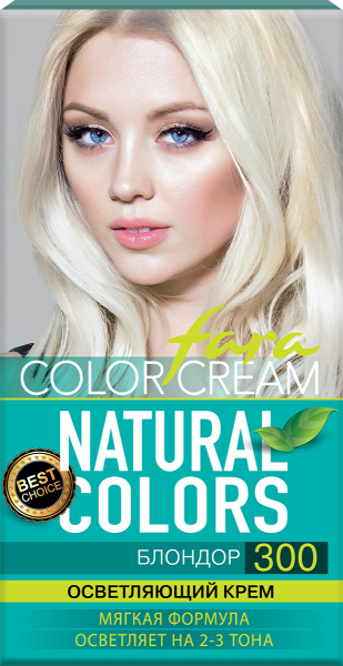 Fara Стойкая крем-краска для волос Natural Colors 300 - Блондор Фото Fara Стойкая крем-краска для волос Natural Colors 300 - Блондор в интернет-магазине производителя краски для волос «Русская Косметика».